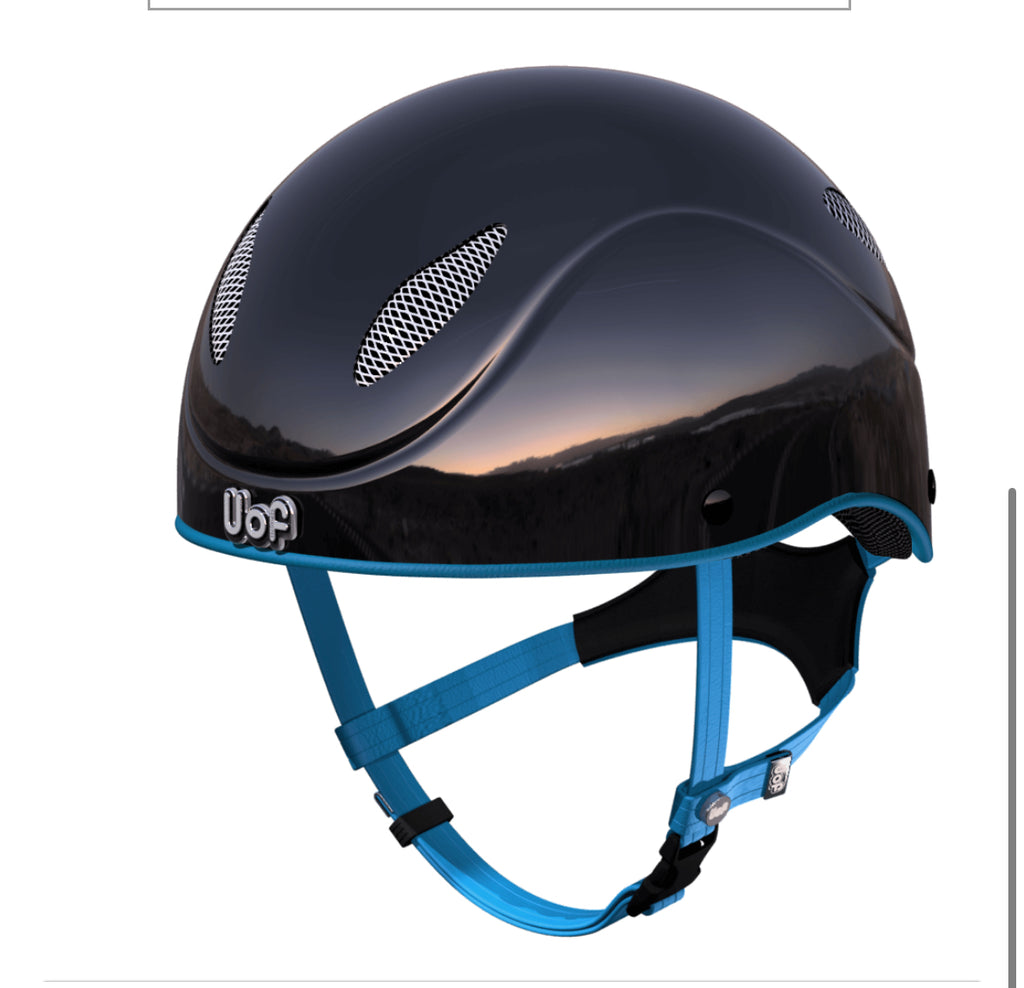 UOF XRS Black-Turquoise Helmet