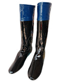 Racer Clarino Blue Top Boot